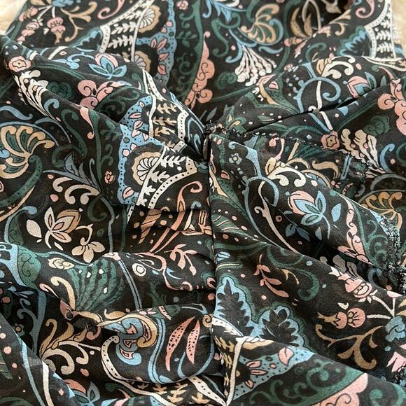 Veronica Beard Peyton Strapless Ruched Midi Dress Size 0 Paisley Print Cocktail - Picture 14 of 16